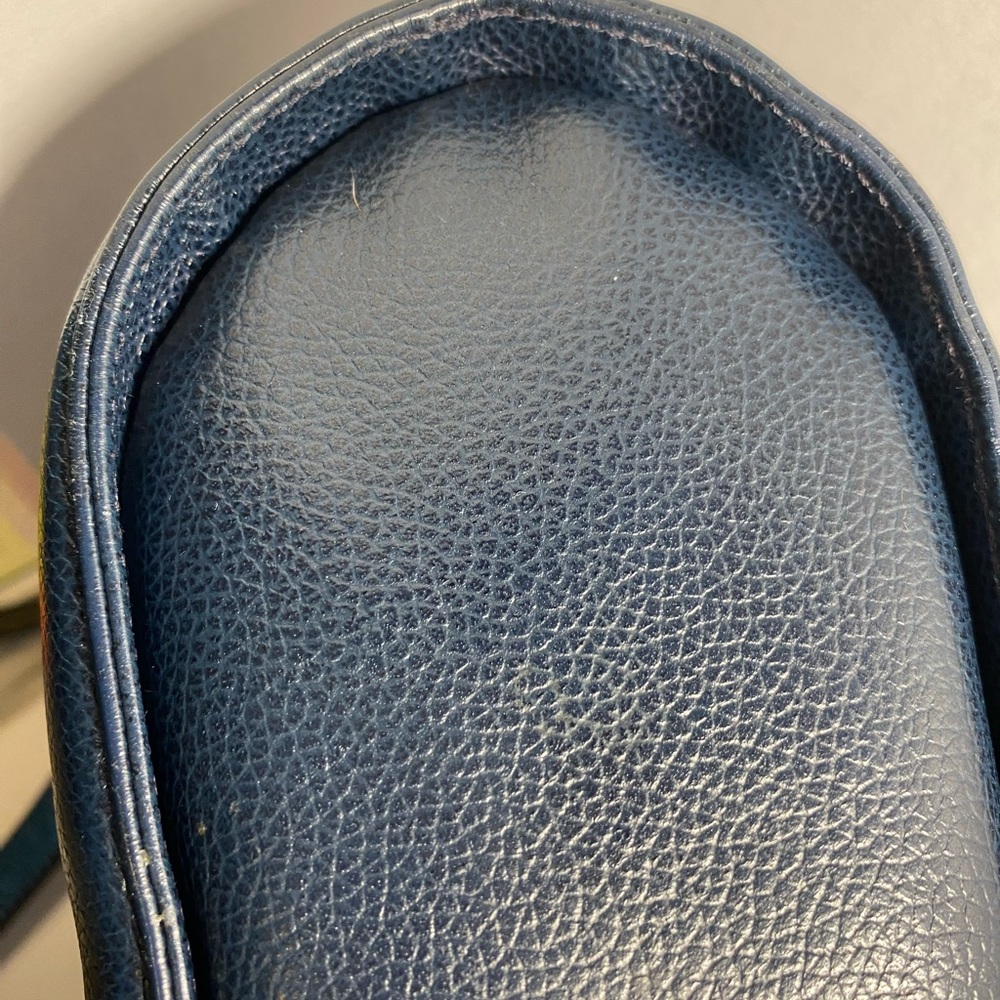 Coach Navy Leather Shoulder Bag - Picture 4 of 6